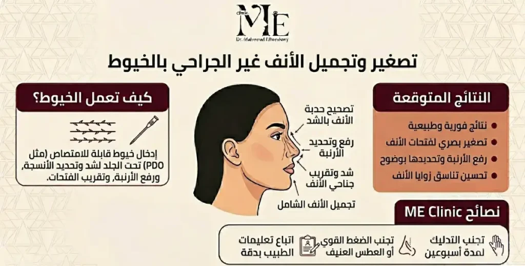 تصغير الانف بالخيوط