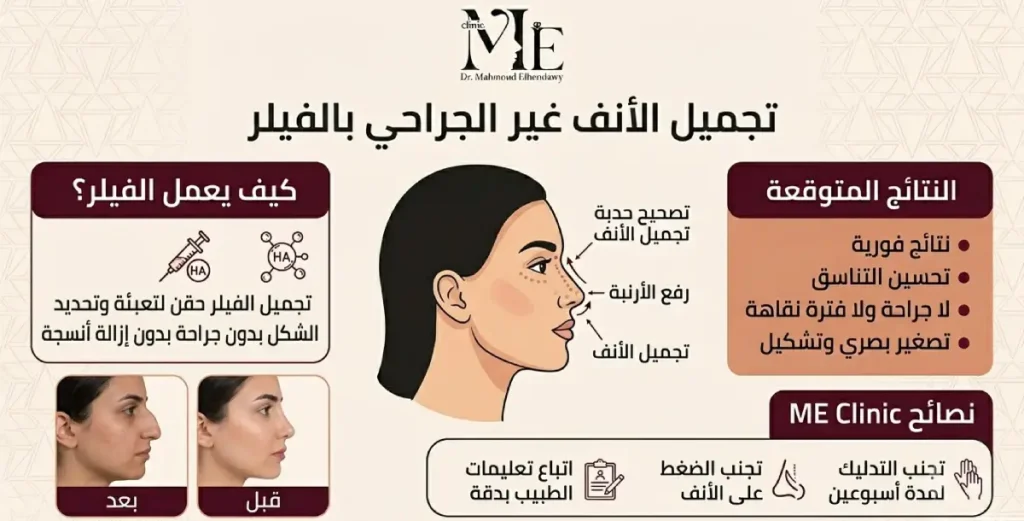 تصغير الانف بالفيلر