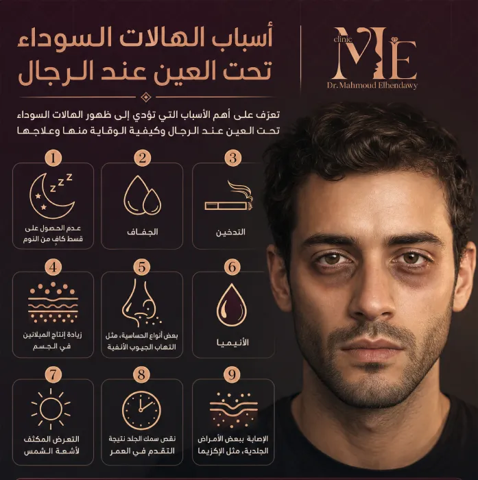 أسباب الهالات السوداء تحت العين